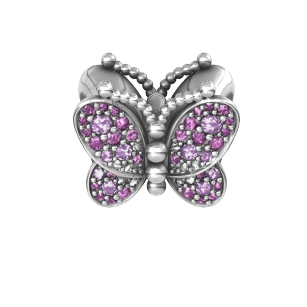 Pandora Pink Pavé Butterfly Charm - Picture 3 of 4